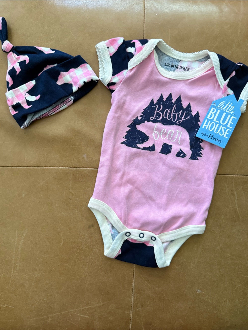 💛$15 FLASH SALE💛Little Blue House Onesie with Hat NWT 3-6M